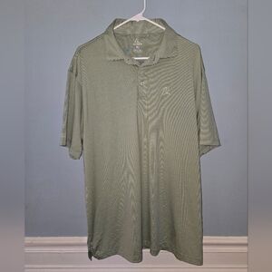 Rhoback Golf Performance Polo Men's XL Green & Blue Striped Athleisure Shirt
